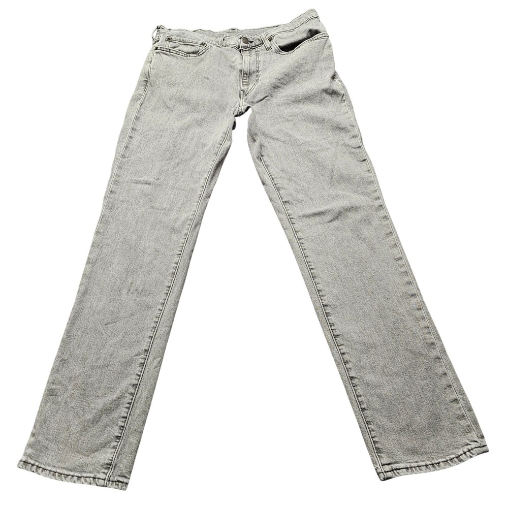 Levis 511 Slim Jeans Mens 34x32 Gray Light Wash Denim Streetwear Minimalist